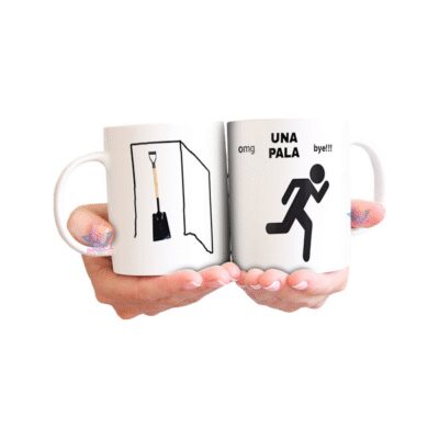 793603-MLA71620617913_092023,Taza Cerámica Meme Pala Trabajo Omg Miedo A Trabajar