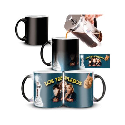922589-MLA73573532544_122023,Taza Magica Los 3 Chiflados Retro Larry Moe Curly Humor