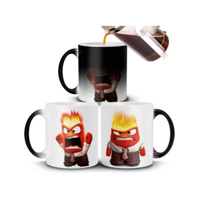 840066-MLA73574054880_122023,Taza Mágica Furia Fuego De Cerámica Termosensible Regalo