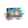 993640-MLA73668485995_122023,Taza Mi Vecino Totoro Van Gogh Cerámica Studio Ghibli Gato