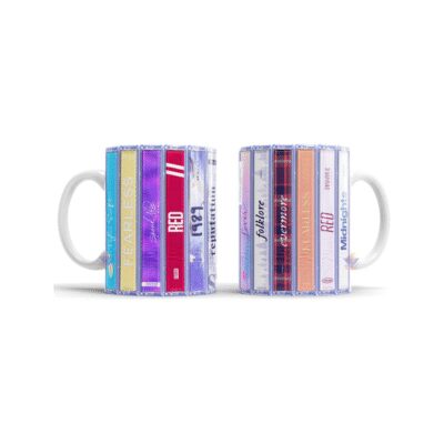 612808-MLA73633072482_122023,Taza Cerámica Taylor Swift Discografía Álbumes 1989 Folklore