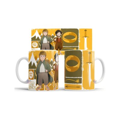 877413-MLA73993689233_012024,Taza De Cerámica Señor De Los Anillos Frodo Sam Viaje Mordor