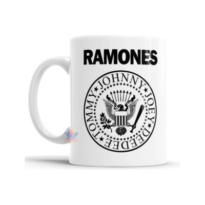 601073-MLA73716270974_012024,Taza Cerámica Ramones Logo Punk Rock Joey Ramone Johnny