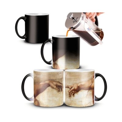 638394-MLA54029954992_022023,Taza Mágica La Creación De Adán Fresco De Miguel Ángel