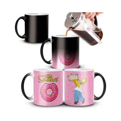 676915-MLA51656206588_092022,Taza Mágica Cerámica Homero Simpsons Chancho Araña Donuts