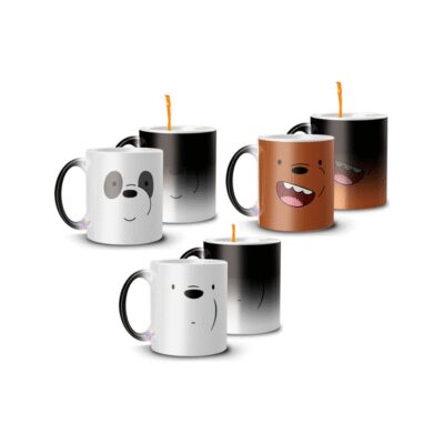 888036-MLA75022796334_032024,Tazas Mágica Osos Escandalosos Combo Set 3 Polar Panda Pardo