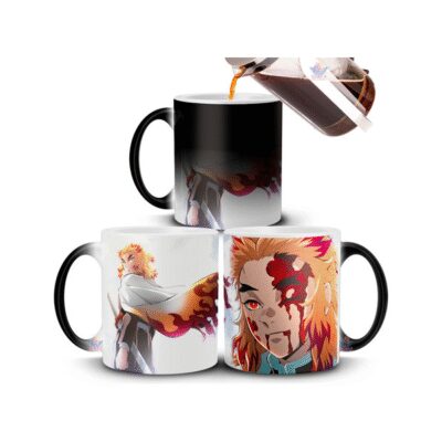 718193-MLA75161445857_032024,Taza Mágica Kyojuro Rengoku Capa Kimono Demon Slayer Yaiba