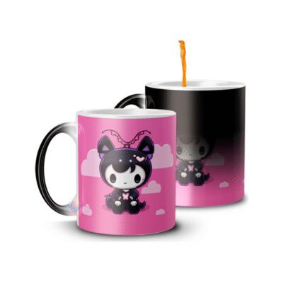 726243-MLA74568589442_022024,Taza Magica Kuromi My Melody Hello Kitty Personaje Punk M1