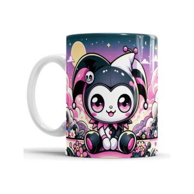 848443-MLA74679946949_022024,Taza Cerámica Kuromi My Melody Hello Kitty Personaje Punk M3
