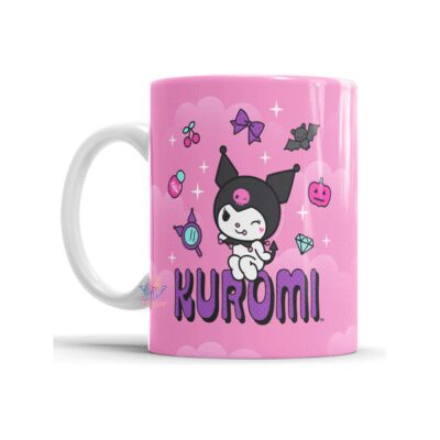 714720-MLA74679779389_022024,Taza Cerámica Kuromi My Melody Hello Kitty Personaje Punk M2