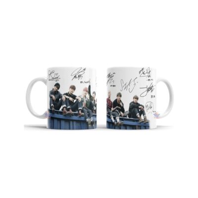 699512-MLA74537714937_022024,Taza Cerámica Bts Bangtan Boys Firmas Foto Jung Kook Jhope