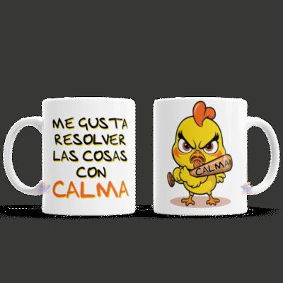 Taza Pollito Estresado Bate Calma Pollo Dormir Trabajo
