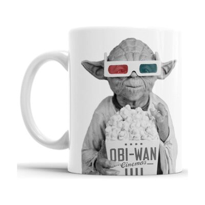 665985-MLA76068024515_042024,Taza De Cerámica Maestro Yoda Star Wars Obi Wan Cinemas 3d