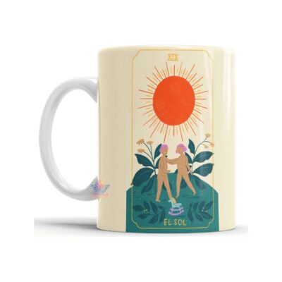 766448-MLA75724243522_042024,Taza Cerámica Meditación Cartas Tarot Estrella Sol Mod 19