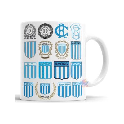 970717-MLA75773572961_042024,Taza Cerámica Racing Club Escudos Academia Avellaneda Fútbol