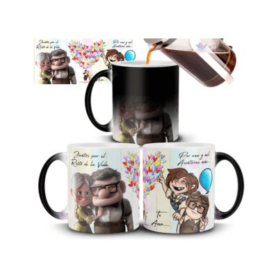 941272-MLA75527645048_042024,Taza Mágica Up Aventura Carl Ellie Amor Pareja San Valentin