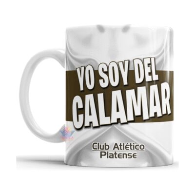 697041-MLA75502661712_042024,Taza De Cerámica Platense Calamar Buenos Aires Fútbol Escudo