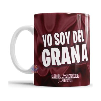 621868-MLA75660813971_042024,Taza De Cerámica Lanús Granate Club Atlético Fútbol Escudo
