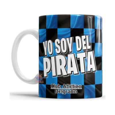 798975-MLA75502715134_042024,Taza Cerámica Belgrano Pirata Club Atlético Córdoba Fútbol
