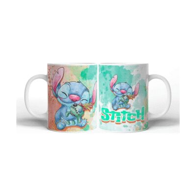912846-MLA76660633856_062024,Taza De Cerámica Stitch Stich Lilo Peludo Familia Modelo 02