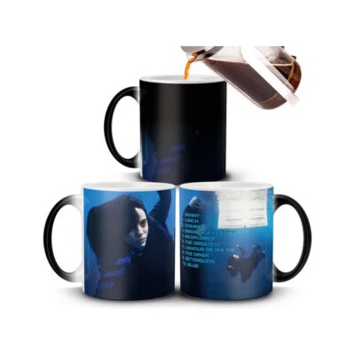 626392-MLA76526448767_052024,Taza Mágica Billie Eilish Hit Me Hard And Soft Skinny Blue