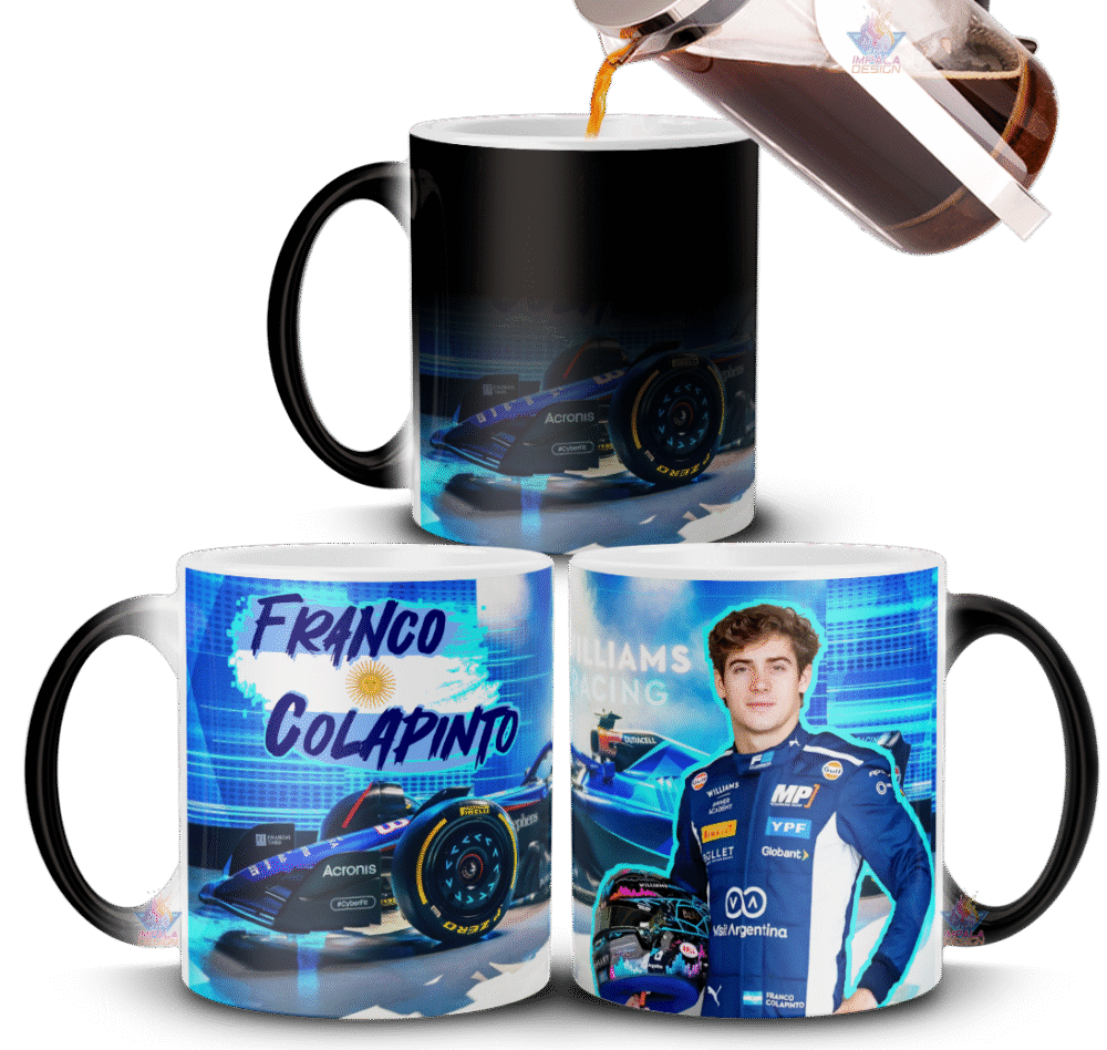 Taza Mágica Colapinto Franco Piloto Formula 1 F1 Carrera