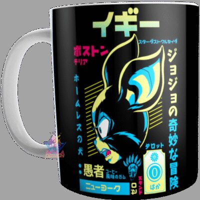 Taza Cerámica Jojo Bizarre Adventure Iggy Stardust Crusaders